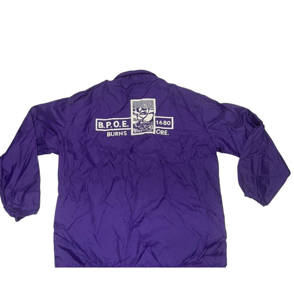 Vintage Pla-Jac Dunbrooke Windbreaker Jacket Elks Lodge Burns Oregon BPOE Sz L